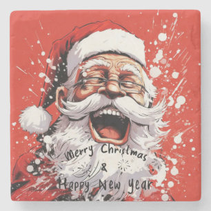 Frohe Weihnachten und glückliches Neues Jahr Steinuntersetzer