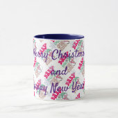 Frohe Weihnachten und glückliches Neues Jahr Tasse (Zentrum)