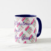 Frohe Weihnachten und glückliches Neues Jahr Tasse (VorderseiteRechts)