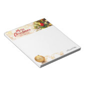 Frohe Weihnachten und glückliches Neues Jahr und G Notizblock (angewinkelt)