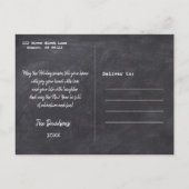 Frohe Weihnachten und glückliches Neujahr Chalk Fo Einladungspostkarte (Rückseite)