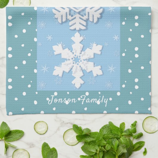 Frohe Weihnachten und glückliches Neujahr Rustikal Geschirrtuch (Gefaltet)