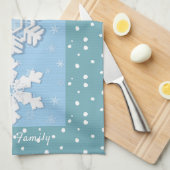 Frohe Weihnachten und glückliches Neujahr Rustikal Geschirrtuch (Viertel Falte)