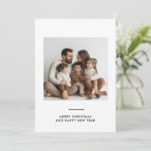 Frohe Weihnachten und glückliches Neujahrsfamilien Einladung (Stehend Vorderseite)