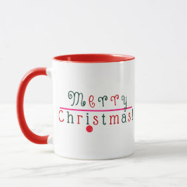 Frohe Weihnachten und hangende Ornamente Tasse
