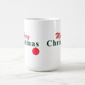 Frohe Weihnachten und hangende Ornamente Weihnacht Kaffeetasse (Mittel)