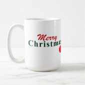 Frohe Weihnachten und hangende Ornamente Weihnacht Kaffeetasse (Links)