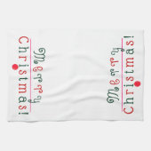 Frohe Weihnachten und Hanging Ornament, festlicher Geschirrtuch (Horizontal)