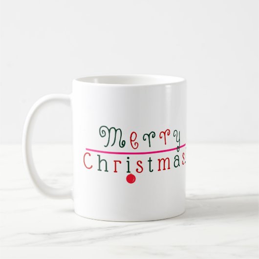 Frohe Weihnachten und hanging Ornament, Jolly Fun Kaffeetasse (Links)