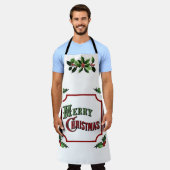 Frohe Weihnachten und Holly Schürze (Getragen)