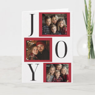 Frohe Weihnachten und Joy Foto Card Karte