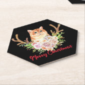 Frohe Weihnachten und Katze Untersetzer (angewinkelt)
