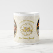 Frohe Weihnachten und Liebe Sie Oma | Zwei Fotos Jumbo-Tasse (Vorderseite)