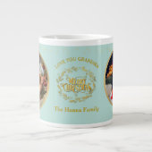 Frohe Weihnachten und Liebe Sie Oma | Zwei Fotos Jumbo-Tasse (Vorderseite)