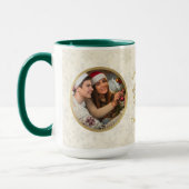 Frohe Weihnachten und Liebe Sie Oma | Zwei Fotos Tasse (Links)