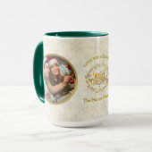 Frohe Weihnachten und Liebe Sie Oma | Zwei Fotos Tasse (Vorderseite Links)