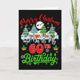 Frohe Weihnachten Und Mein 60. Geburtstag Weihnach Karte
