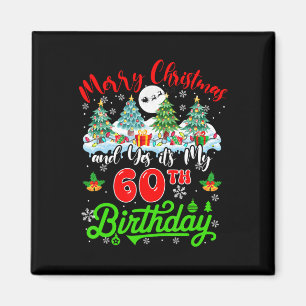 Frohe Weihnachten Und Mein 60. Geburtstag Xmas Bäu Magnet