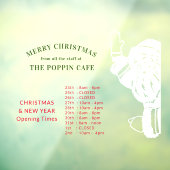 Frohe Weihnachten und Neujahr Öffnungszeiten Weihn Fensteraufkleber (Blatt 3)