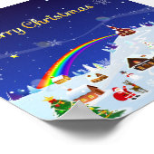 Frohe Weihnachten und Regenbogen Santa Poster (Ecke)