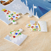 Frohe Weihnachten und Regenbogen Santa Puzzle (Seite)