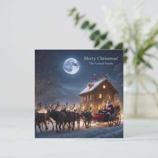 Frohe Weihnachten und Reindeer (Stehend Vorderseite)