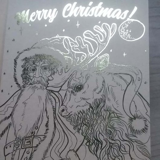 Frohe Weihnachten und Reindeer Folienkarte