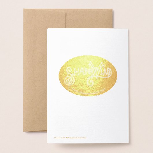 Frohe Weihnachten und Reindeer Folienkarte (Rückseite mit Umschlag)