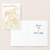 Frohe Weihnachten und Reindeer Folienkarte (Anzeige)