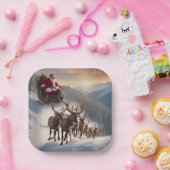 Frohe Weihnachten und Reindeer Pappteller (Party)