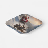 Frohe Weihnachten und Reindeer Pappteller (Gewinkelt)