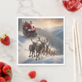 Frohe Weihnachten und Reindeer Serviette (Beispiel)