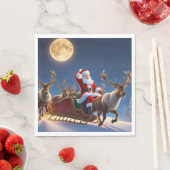 Frohe Weihnachten und Reindeer Serviette (Beispiel)