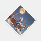 Frohe Weihnachten und Reindeer Serviette (Ecke)