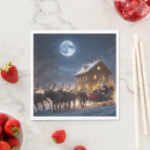 Frohe Weihnachten und Reindeer Serviette (Beispiel)