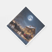 Frohe Weihnachten und Reindeer Serviette (Ecke)