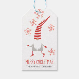 Frohe Weihnachten und Schneeflocken Geschenkanhänger