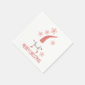 Frohe Weihnachten und Schneeflocken Serviette (Ecke)