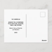 Frohe Weihnachten und Stressmas mit Rudolph Postkarte (Rückseite)