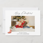 Frohe Weihnachten und Strumpf Foto (Vorderseite)