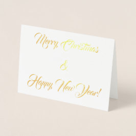 Frohe Weihnachten und viel Glück ins neue Jahr! Folienkarte