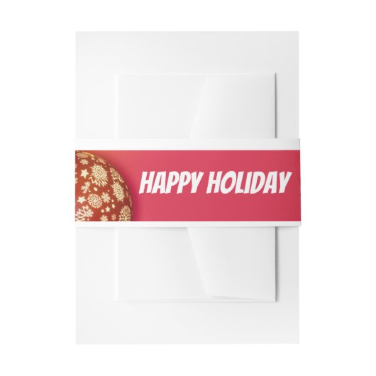 Frohe Weihnachten und viel Glück ins neue Jahr! Ka Einladungsbanderole (Vorderseite Beispiel)