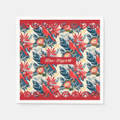 Frohe Weihnachten und viel Glück ins neue Jahr! Ro Serviette (Vorderseite)