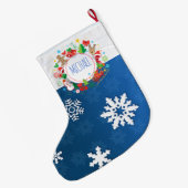 Frohe Weihnachten und viel Glück ins neue Jahr! XM Großer Weihnachtsstrumpf (Rückseite (Hängend))