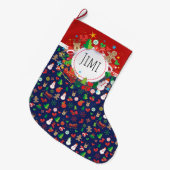 Frohe Weihnachten und viel Glück ins neue Jahr! XM Großer Weihnachtsstrumpf (Vorderansicht (hängend))