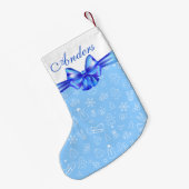 Frohe Weihnachten und viel Glück ins neue Jahr! XM Kleiner Weihnachtsstrumpf (Rückseite (Hängend))