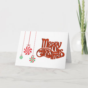 Frohe Weihnachten und Weihnachten Candy Karte