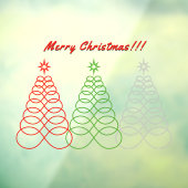 Frohe Weihnachten!-Unendliche Liebe Weihnachtsbaum Fensteraufkleber (Blatt 3)