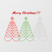 Frohe Weihnachten!-Unendliche Liebe Weihnachtsbaum Fensteraufkleber (Blatt)