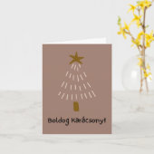 Frohe Weihnachten Ungarische Weihnachten Karte (Gelbe Blume)